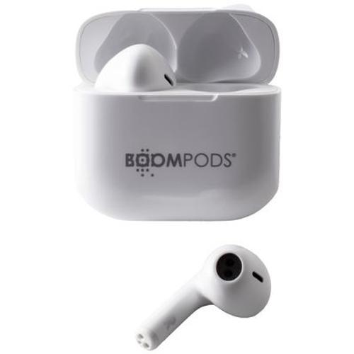 Boompods Bassline Compact Bluetooth Hi-Fi écouteurs intra-auriculaires intra-auriculaire micro-casque, sonnerie personnalisable, volume réglable, résistant à