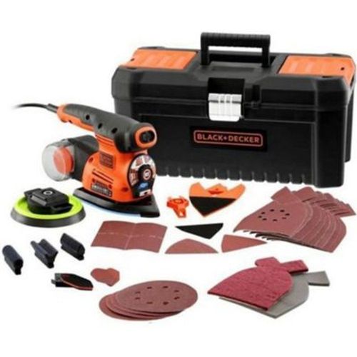 Ponceuse multifonction 4-en-1 Black & Decker Autoselect KA280LKA + Accessoires