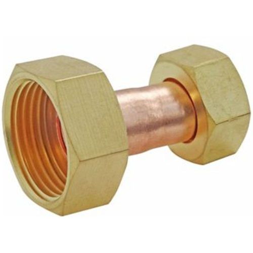 Raccord droit 2 écrous tournants Femelle 15/21 (1/2") - Femelle 12/17 (3/8") - douille cuivre