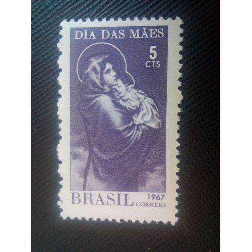 Timbre Bresil Yt 822 Fête Des Mères "La Madonnina" 1967 (050206)