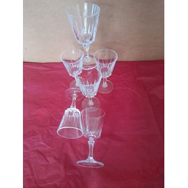 6 Verres À Liqueur Cristal - H 10 Cm / Diamètre 5 Cm - Contenance 4 Cl