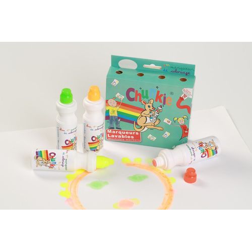 Chunkie Boîte De 4 Marqueurs Couleurs Fluo Opaque - Chunkie