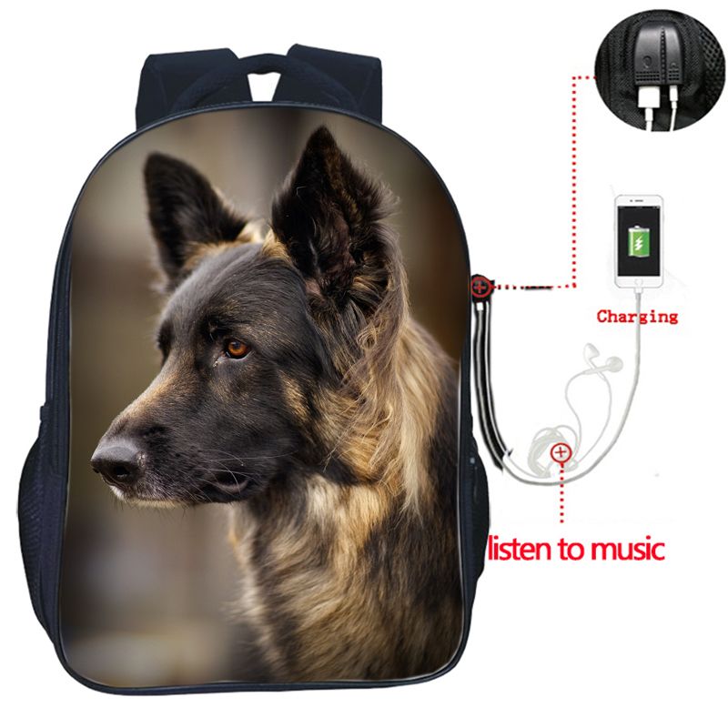 Sac  Dos De Chargement Usb Pour Animaux Allemands Sac D'co...