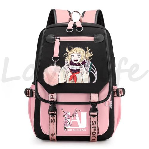 Sac À Dos My Foreacademia Toga Himatm Pour Filles Sacs D'école Kawaii Anime Grand Cartable De Dessin Animé Manga Sacs À Dos De Voyage Pour Adolescents Usb