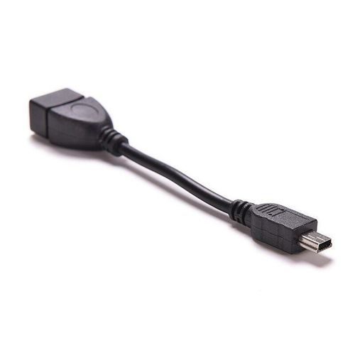 Câble adaptateur Mini USB mâle vers USB 2.0 Type A femelle OTG, 10cm, noir, 5 broches, pour téléphone portable, tablette, MP3, MP4, caméra, 1 pièce