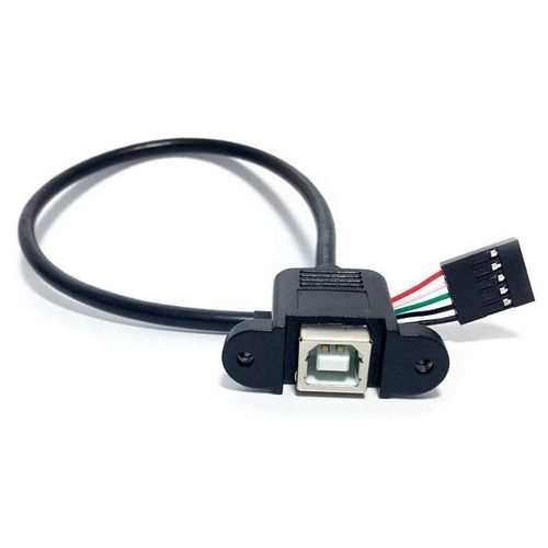 Câble USB B femelle pour imprimante, montage sur panneau, carte mère à 5 broches, 30cm
