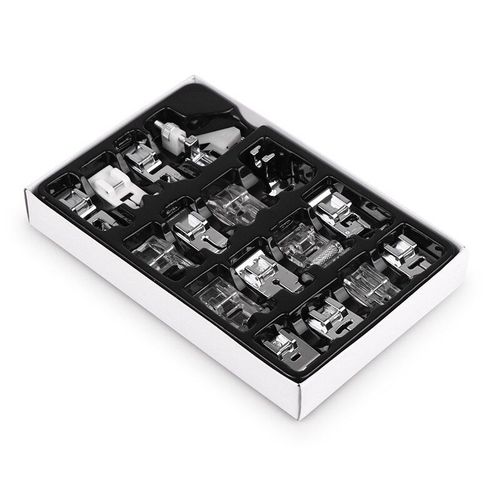 Kit De 16 Pieds Presseurs Domestiques, Pièces De Rechange D'ourlet Avec Boîte Pour Brother Singer Janome Accessoires De Machine À Coudre