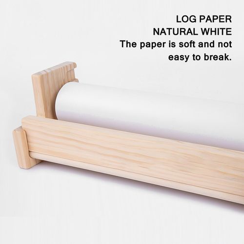 Rouleau De Papier À Dessin, Rouleau De Papier À Coupe Lisse, Chevalet De Peinture Artistique En Bois, Distributeur De Papier De Dessin En Bois Sûr