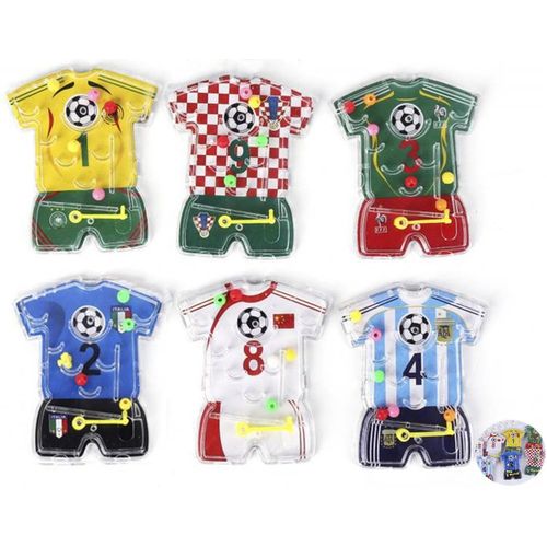 Td® Lot De 6 Mini Flippers/ Motif Maillot De Foot / Jeux Kermesse Anniversaire Enfants