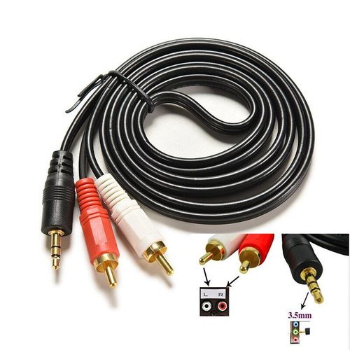 câble adaptateur Jack 1.5m 5 ft Y 3.5mm, 1 mâle à mâle double 2 RCA, séparateur Audio stéréo pour PC