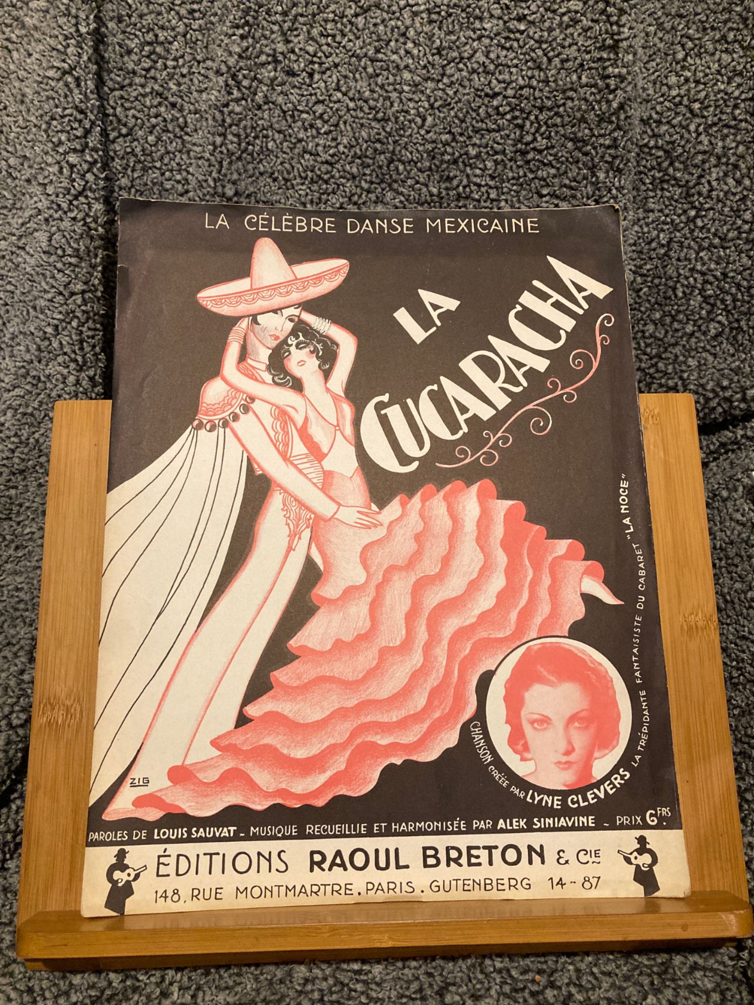 La Cucaracha Partition Chant Piano Louis Sauvat Éditions Raoul Breton 1935