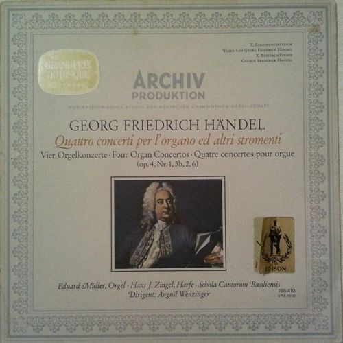Handel Orgelkonzerte Concerti Per L'organo Ed Altri Stromenti (Opera Quarta) Op 4 N°4 F Dur Concert Pour Orgue