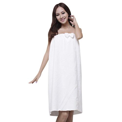 Robe De Bain En Microfibre Pour Femmes, En Vogue, Confortable, Absorbant, Version Coréenne, Tube Haut Avec N¿Ud, Douche, Sauna, Spa, Serviette Enveloppante