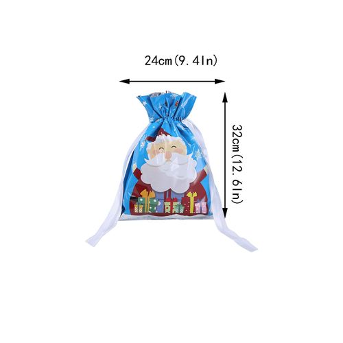 Sac À Bonbons De Noël À Cordon Coulissant, Sac Cadeau, Emballage Cadeau Créatif, Grand Produit Doré Et Argenté, Biscuits Et Bonbons