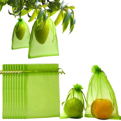 Sacs À Raisin Multifonctionnels 11x8 Pouces, 50 Pièces, Sacs À Fruits Plantes Pépinière Jardinage Protection Sac En Maille À Cordon, Sac De Rangement De Bonbons