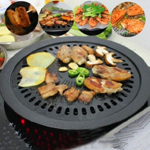 Plaque De Cuisson Pour Barbecue Sans Fumée, Poêle À Gaz Antiadhésif, Poêle Électrique Pour Barbecue, Rôtissoire Pour La Maison Et L'extérieur