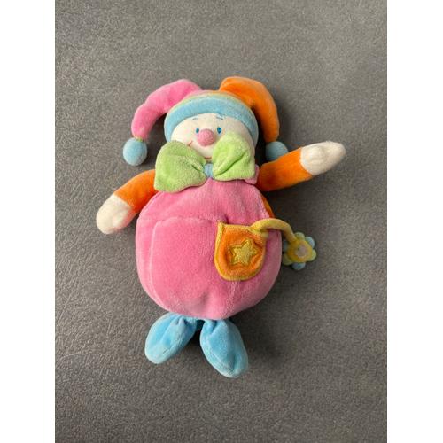 Doudou Peluche Clown Jollybaby Boule Fleurs 