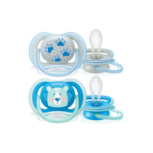 Lot De 2 Sucettes Ultra Aérées Tendance 6/18 Mois I Love Papa / Bateau - Philips Avent