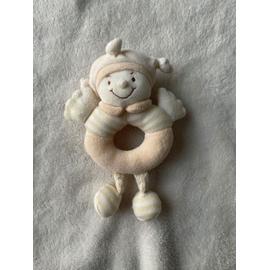 peluche doudou chien beige bleu jollybaby