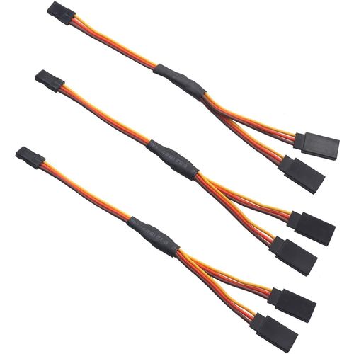 Yunique France 10 Pièces Servo Extension Câble Pour Rc 1 À 2 Y 300mm Câble Fil 3 Broches Jr Mâle Et Futaba Femelle Pour Rc Drones Hélicoptères Voitures-Yunique Green-Clean-Power