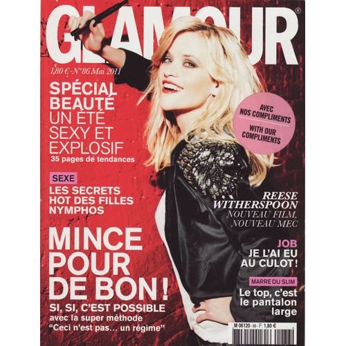 Glamour / 05-2011 N°86 : Reese Witherspoon By Ellen Von Unwerth (4p) Guillaume Sanchez (1p) Anthony Vaccarello (1p) Evan Rachel Wood (1p) Julien Doré (1p) Kylie Minogue (1p)