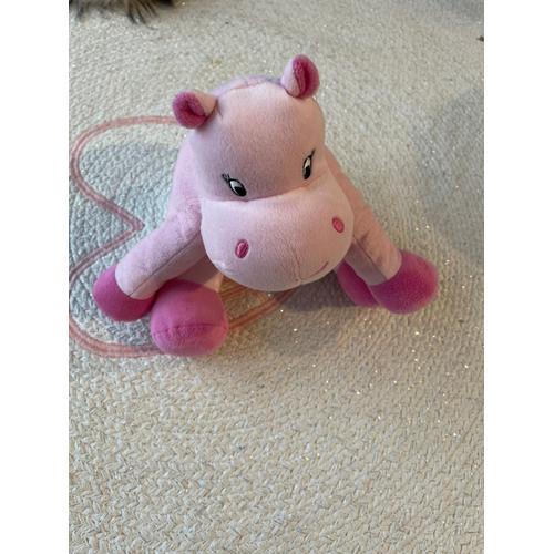 Doudou Peluche Hippopotame Rose Arthur Et Lola Bebisol 