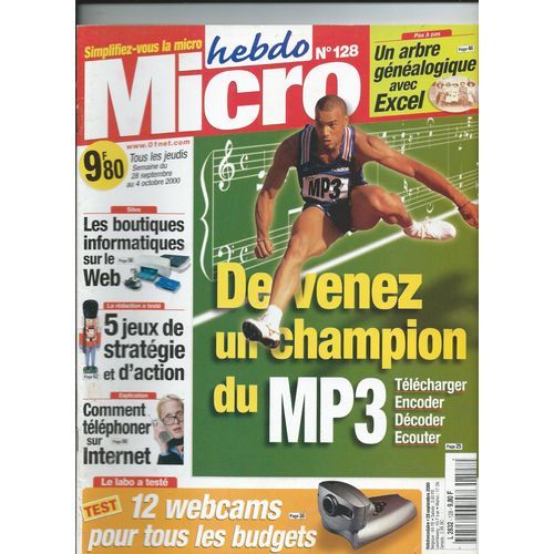 Micro Hebdo , Logiciels, Internet, Cd-Rom Et Jeux, Mobiles Et Portables, Images Et Son 28/09/2000 Star Trek : Klingon Academy, Star Wars : Force Commander 