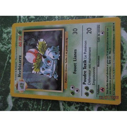 Carte Pokémon Herbizarre 60pv   30/102 