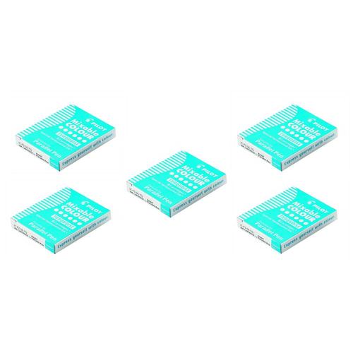 Pilot Lot De 5 Boites De 6 Cartouches D'encre Pour Stylo Parallel Pen Turquoise