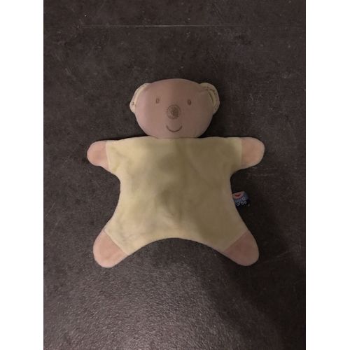 Doudou Plat Ours Jaune Sucre D'orge