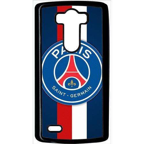 Coque Lg G3 - Psg Paris Saint Germain Bleu Blanc Rouge - Noir