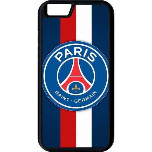 Coque Pour Iphone 6s - Psg Paris Saint Germain Bleu Blanc Rouge - Noir