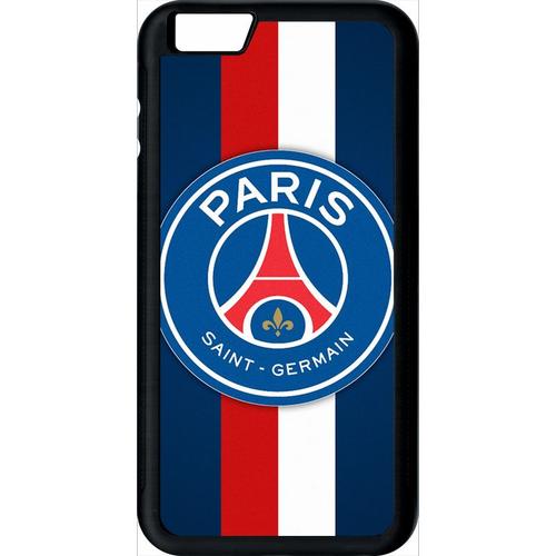Coque Iphone 6s+ - Psg Paris Saint Germain Bleu Blanc Rouge - Noir