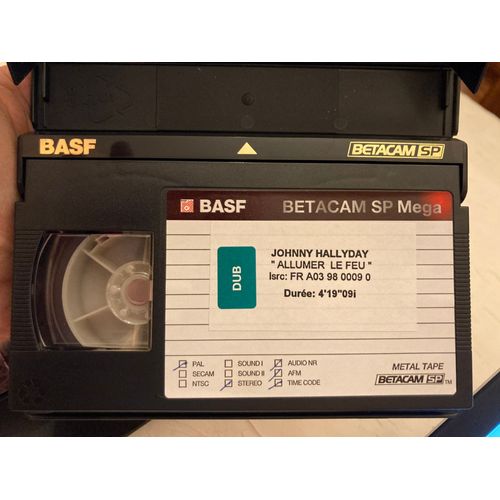 Betacam Sp Mega Johnny Hallyday Clip Allumer Le Feu 1998