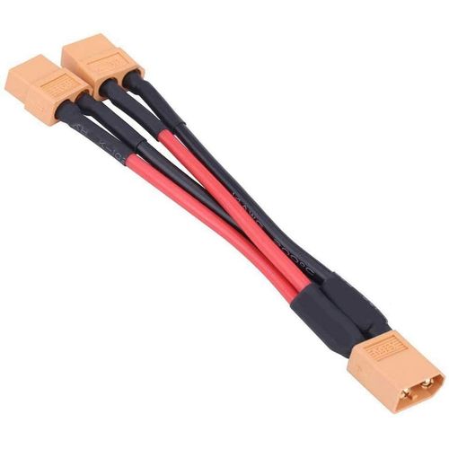 Yunique France Xt60 Plug Connecteur Adaptateur Câble Pour Connecteur De Batterie Parallèle 14awg Câble Pour Rc Lipo (1 Femelle À 2 Mâles)-Yunique Green-Clean-Power