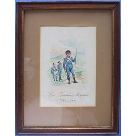 Aquarelle Les Chasseurs Basques