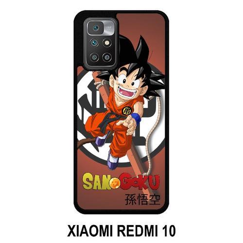 Coque Xiaomi Redmi 10 - Dragon Ball Kid San Goku - Silicone - Noir