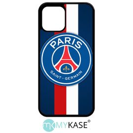 Coque Iphone 12 Pro - Psg Paris Saint Germain Bleu Blanc Rouge - Noir