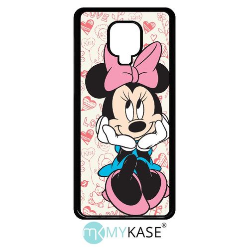Coque Xiaomi Redmi Note 9 Pro - Disney Minnie Love - Noir