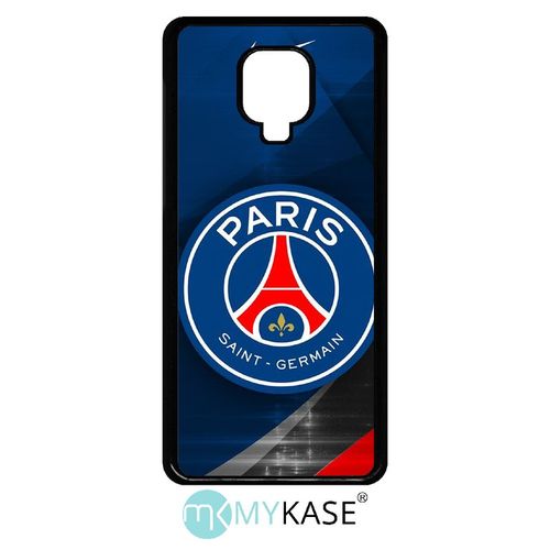 Coque Xiaomi Redmi Note 9 Pro - Psg Paris Saint Germain Metalise - Noir