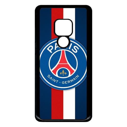 Coque Huawei Mate 20 - Psg Paris Saint Germain Bleu Blanc Rouge - Noir