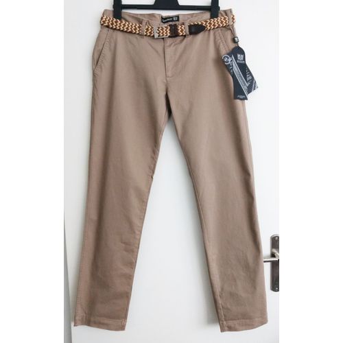 Pantalon Beige. Chino. Bendorff. Coton. Elasthanne. Taille 46