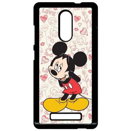 Coque Xiaomi Redmi Note 3 - Disney Mickey Love - Noir