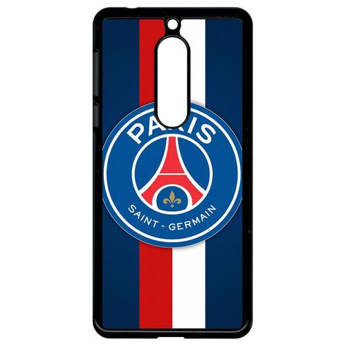 Coque Nokia 5 - Psg Paris Saint Germain Bleu Blanc Rouge - Noir