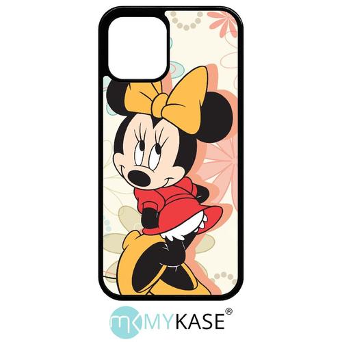 Coque Iphone 12 Pro - Disney Minnie Timide - Noir