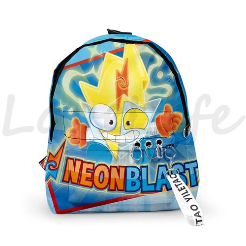 Sac à Dos De Maternelle De La Série Super Zings Pour Enfant Cartable D'École Imperméable Avec Imprimé De Jeu De Dessin Animé Smile Zings