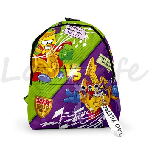 Sac à Dos De Maternelle De La Série Super Zings Pour Enfant Cartable D'École Imperméable Avec Imprimé De Jeu De Dessin Animé Smile Zings