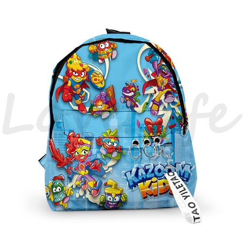 Sac à Dos De Maternelle De La Série Super Zings Pour Enfant Cartable D'École Imperméable Avec Imprimé De Jeu De Dessin Animé Smile Zings