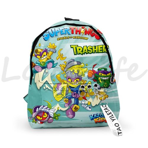 Sac à Dos De Maternelle De La Série Super Zings Pour Enfant Cartable D'École Imperméable Avec Imprimé De Jeu De Dessin Animé Smile Zings