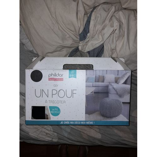 Phildar Diy Un Pouf À Tricoter Noir